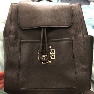 Tory Burch genuine leather black back pack